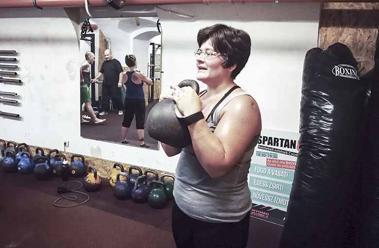 Marcsi és a kettlebell